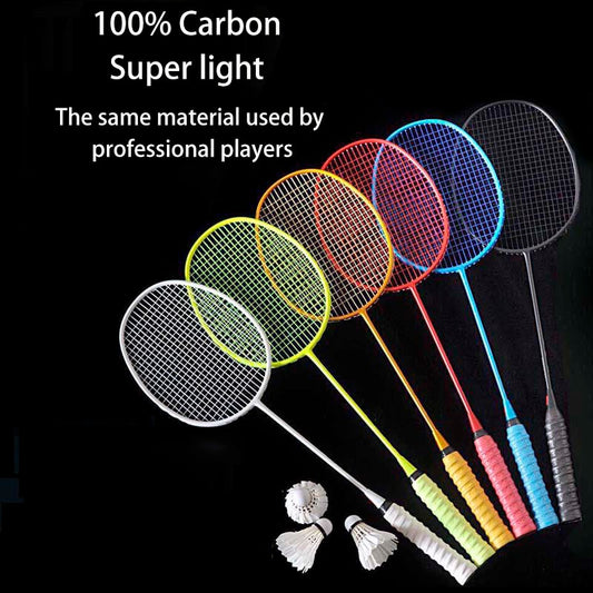 100% Carbon Professional Badminton Racket with bag Ultralight Offensive Badminton Racket Racquet  outdoor sports Sporting goods