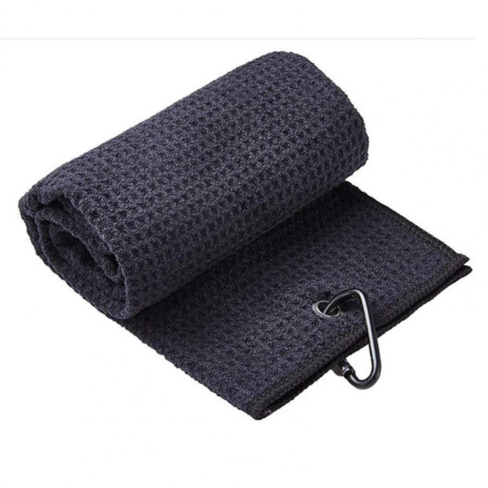 Golf Towel Facial Cleaning Waffle Pattern Hook Featured Quick Dry Soft Microfiber Fitness Gym Towels Sporting Goods