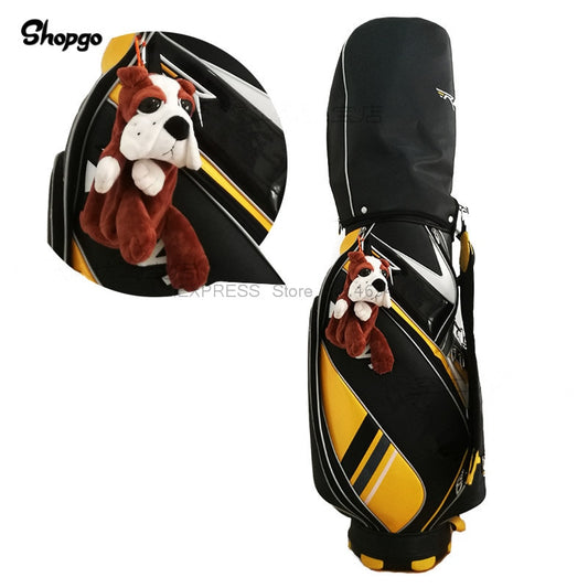 [Size 8-9pcs] Plush Animal Small Golf Ball Bags Zipper Golf Bags Sporting Goods Mascot Novelty Cute Gift