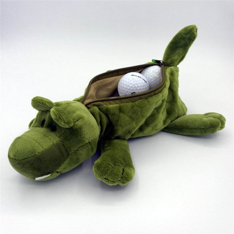 [Size 8-9pcs] Plush Animal Small Golf Ball Bags Zipper Golf Bags Sporting Goods Mascot Novelty Cute Gift